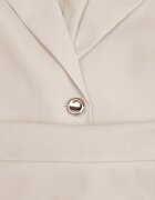 elsa.m by may Set elegant în stil de costum cu fustă trapez lungă și vestă cu guler și curea Pentha Bej deschis