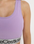 elsa.m by may Sutien Mov deschis Top Sport Reiat cu Bandă Elastică Decorativă Fanelli