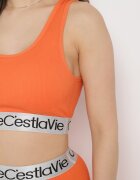 elsa.m by may Sutien Top Sport Portocaliu Reiat cu elastic decorativ Fanelli