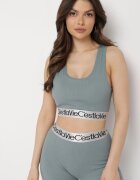 elsa.m by may Sutien verde închis Top sport reiat cu elastic decorativ Fanelli