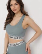 elsa.m by may Sutien verde închis Top sport reiat cu elastic decorativ Fanelli