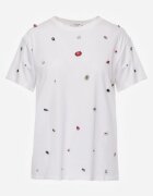 elsa.m by may T-shirt alb Decorat cu Circonii Colorate Wiadea