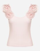 elsa.m by may Top Maiou Roz din bumbac cu Aplicație Decorativă Tannestia