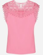 elsa.m by may Top Roz din Bumbac Decorat cu Dantelă Liriona