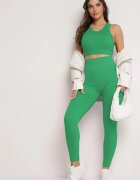 elsa.m by may Top Sport Verde cu Dungi cu Cupe Detașabile Ivafa