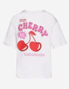 elsa.m by may Tricou Alb cu Bumbac Zirconii și Motiv Cireșe Linmira