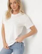 elsa.m by may Tricou Alb cu Spate Asimetric și Broderie Decorativă Ninissara