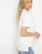 elsa.m by may Tricou Alb cu Spate Asimetric și Broderie Decorativă Ninissara