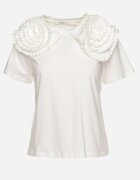 elsa.m by may Tricou Alb de Bumbac cu Aplicație Textilă 3D Jolilena