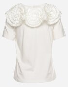 elsa.m by may Tricou Alb de Bumbac cu Aplicație Textilă 3D Jolilena