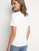 elsa.m by may Tricou Alb de viscoză în stil clasic Arivoria
