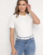 elsa.m by may Tricou Alb de viscoză în stil clasic Arivoria