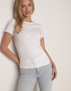 elsa.m by may Tricou Alb din bumbac cu Zirconii la Mâneci Pronolea
