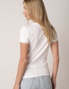 elsa.m by may Tricou Alb din bumbac cu Zirconii la Mâneci Pronolea