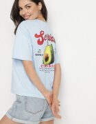 elsa.m by may Tricou Albastru din Bumbac și cu Motiv Avocado Addixa