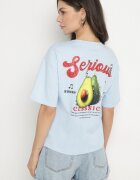 elsa.m by may Tricou Albastru din Bumbac și cu Motiv Avocado Addixa
