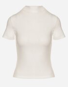 elsa.m by may Tricou mulat alb din Viscoză cu Guler înalt Isovera
