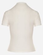 elsa.m by may Tricou mulat alb din Viscoză cu Guler înalt Isovera