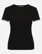 elsa.m by may Tricou Negru Din bumbac cu Cirkonii la Mâneci Pronolea