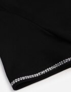 elsa.m by may Tricou Negru Din bumbac cu Cirkonii la Mâneci Pronolea