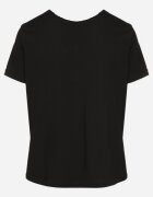 elsa.m by may Tricou Negru din Bumbac cu Viscoză și Decorație Perforată Alivira