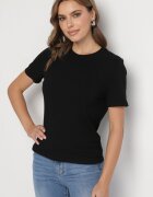 elsa.m by may Tricou negru din viscoză în stil clasic Arivoria