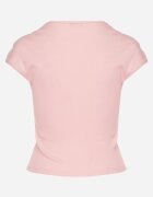 elsa.m by may Tricou Roz Cambrat din Viscoză Reiat cu Decolteu Pătrat Alannia