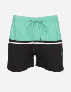 emt Pantaloni scurți Verde-Negru cu Elastic în Talie și Buzunare cu Fermoar Liravione