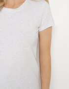 emt T-shirt Clasic Gri deschis din bumbac Olinisea