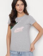 emt Tricou din bumbac Gri închis cu Imprimeu cu Zirconii Karissen