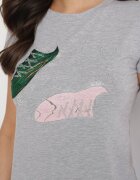 emt Tricou din bumbac Gri închis cu Imprimeu cu Zirconii Karissen