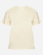 emt Tricou Galben de Bumbac cu Text Decorativ și Zirconii Olisandra