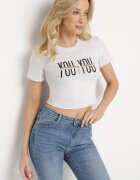 emt Tricou Gri deschis de bumbac cu imprimeu și lanț Olimelia
