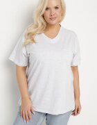 emt Tricou Gri deschis din Bumbac cu Decolteu în V Aveltebia