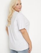 emt Tricou Gri deschis din Bumbac cu Decolteu în V Aveltebia