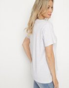 emt Tricou Gri deschis Neted din Bumbac cu Croială Clasică Natime
