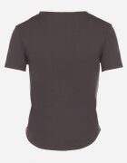 emt Tricou Gri închis din bumbac cu imprimeu de șapcă și cu zirconii