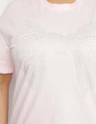 emt Tricou Roz deschis cu model cu zirconiu Olisellea