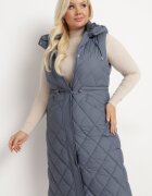 emt Vestă bleumarin matlasată cu glugă și șnururi Nomissa