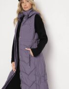 emt Vestă Matlasată Violetă cu Glugă Detașabilă cu Talie Ajustabilă Asintea