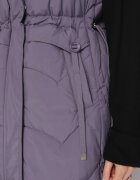 emt Vestă Matlasată Violetă cu Glugă Detașabilă cu Talie Ajustabilă Asintea