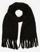  Eșarfă Negru cu Franjuri Decorative Esariana