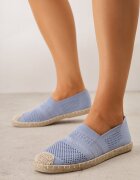  Espadrile Albastre cu talpă plată cu împletitură Chorisa