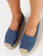  Espadrile Albastre pe Talpă Împletită cu Vârfuri Decorative Litherise