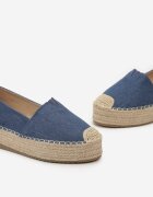  Espadrile Albastre pe Talpă Împletită cu Vârfuri Decorative Litherise