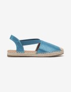  Espadrile Albastre Plate din Imitație de Piele Wialla