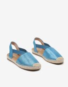  Espadrile Albastre Plate din Imitație de Piele Wialla