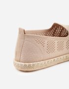  Espadrile Bej închis cu împletitură și decor ajurat Lanivesa