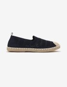  Espadrile bleumarin cu plasă ajurată decorate cu împletitură Lanivesa