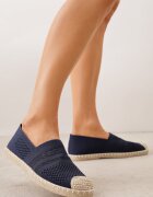  Espadrile Bleumarin pe Talpă Plată din Împletitură Chorisa